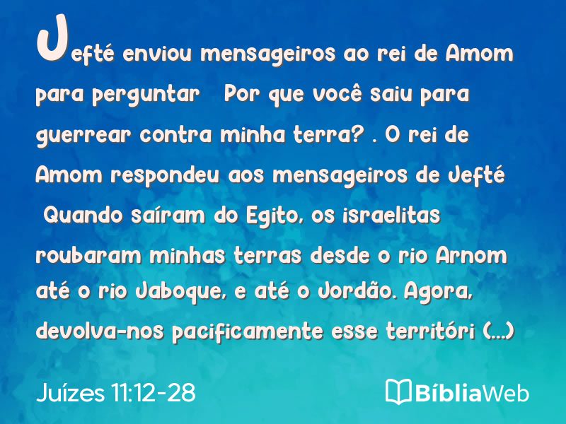Juízes 11:12-28 em imagem para compartilhar