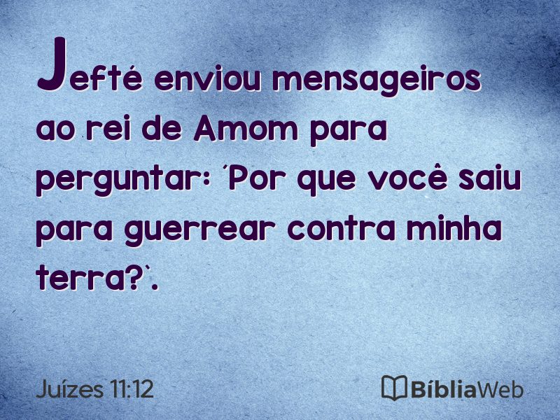Juízes 11:12 em imagem para compartilhar