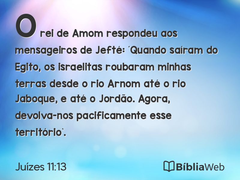 Juízes 11:13 em imagem para compartilhar