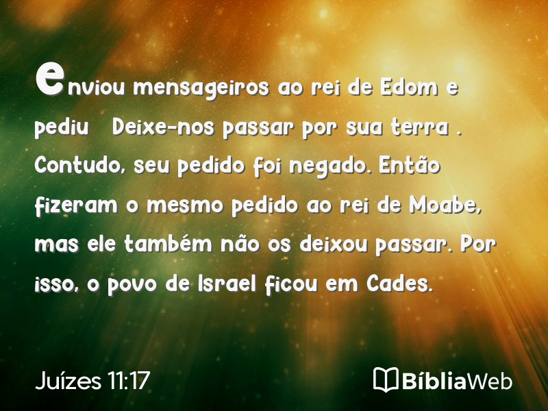 Juízes 11:17 em imagem para compartilhar