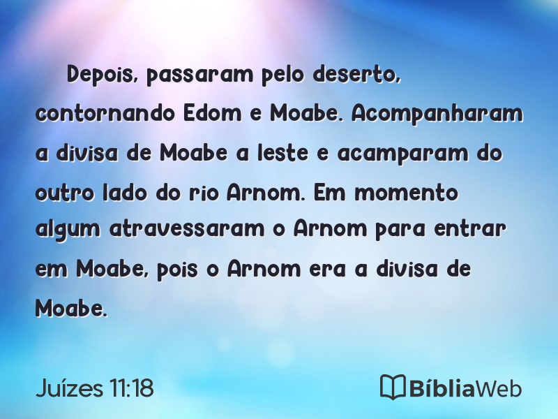 Juízes 11:18 em imagem para compartilhar