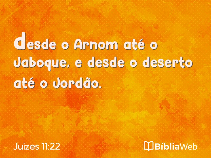 Juízes 11:22 em imagem para compartilhar
