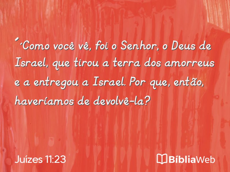 Juízes 11:23 em imagem para compartilhar