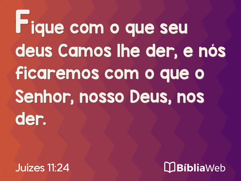 Juízes 11:24 em imagem para compartilhar