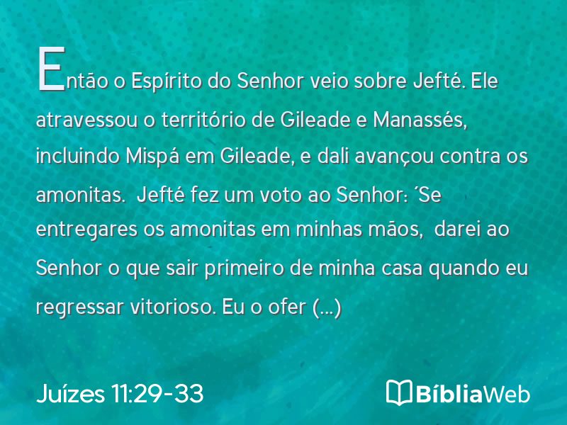 Juízes 11:29-33 em imagem para compartilhar