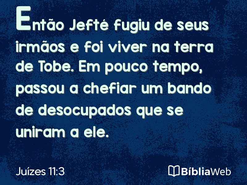 Juízes 11:3 em imagem para compartilhar