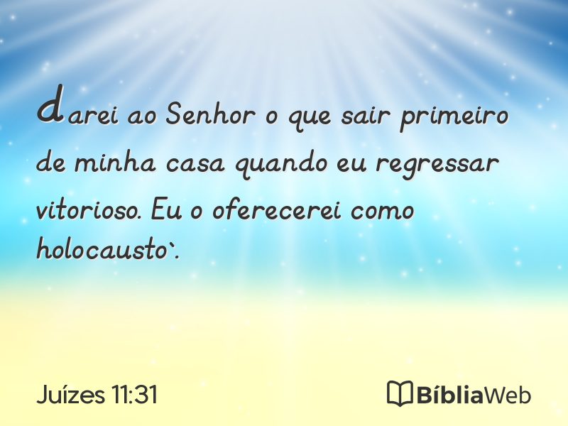 Juízes 11:31 em imagem para compartilhar