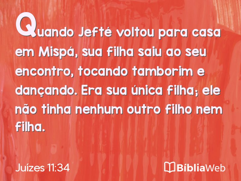 Juízes 11:34 em imagem para compartilhar