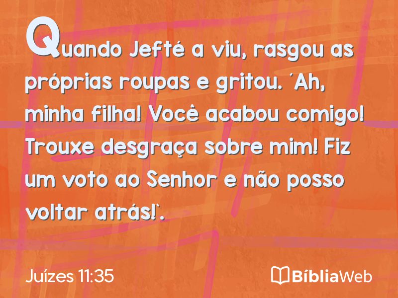 Juízes 11:35 em imagem para compartilhar