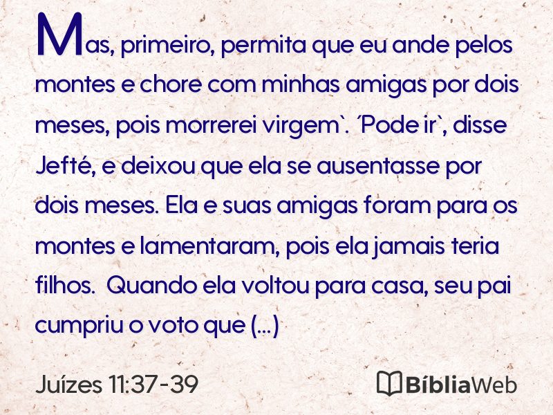 Juízes 11:37-39 em imagem para compartilhar