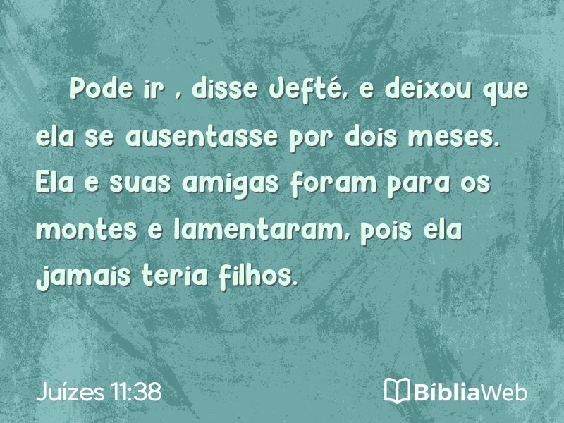 Juízes 11:38 em imagem para compartilhar