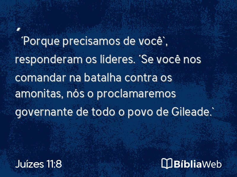 Juízes 11:8 em imagem para compartilhar