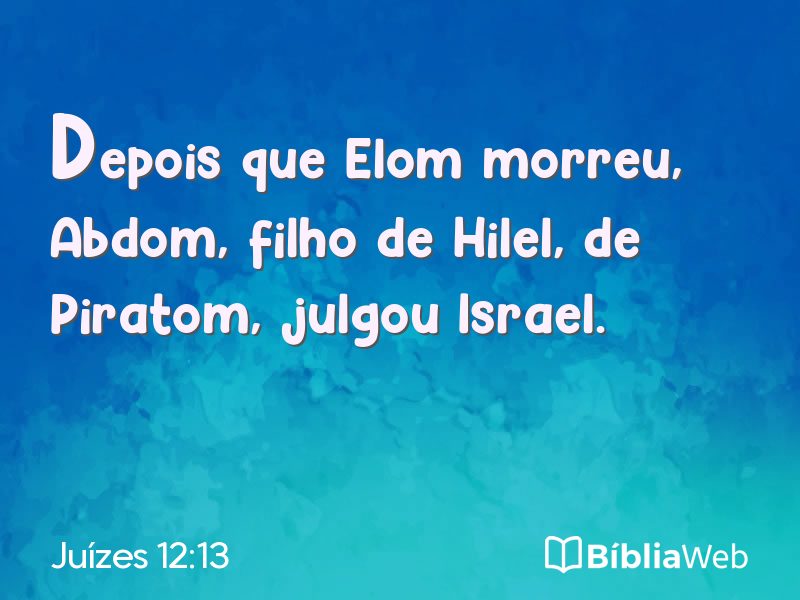 Juízes 12:13 em imagem para compartilhar