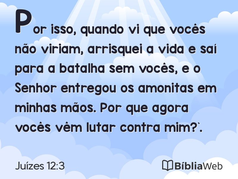 Juízes 12:3 em imagem para compartilhar