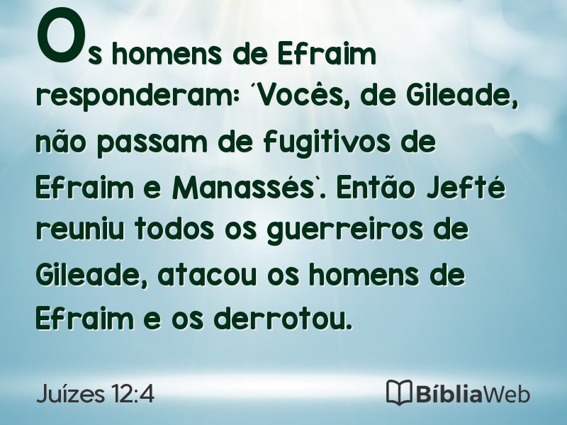 Juízes 12:4 em imagem para compartilhar