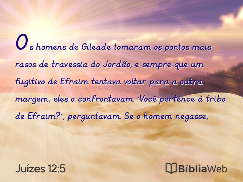 Juízes 12:5 em imagem para compartilhar