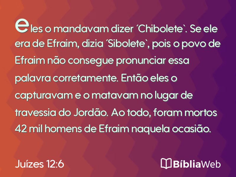 Juízes 12:6 em imagem para compartilhar
