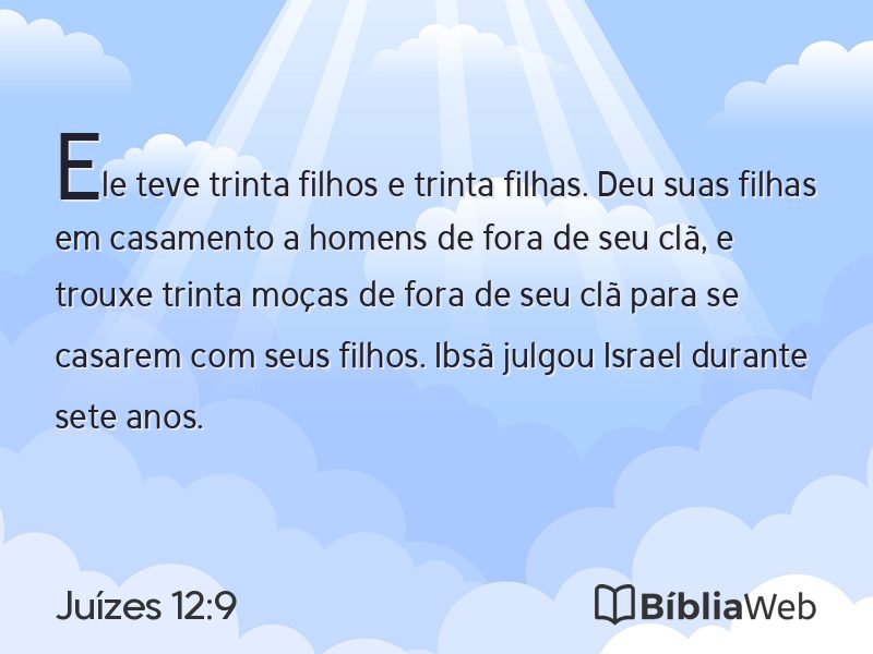 Juízes 12:9 em imagem para compartilhar