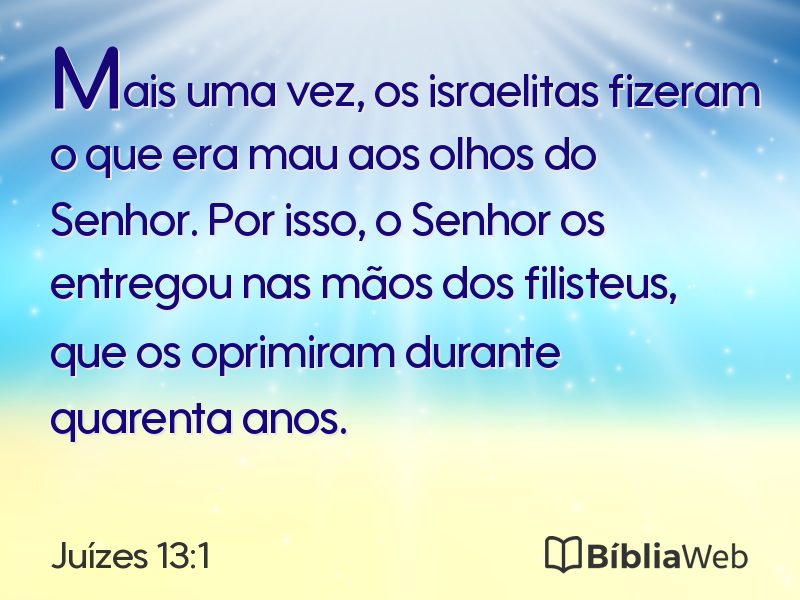 Juízes 13:1 em imagem para compartilhar