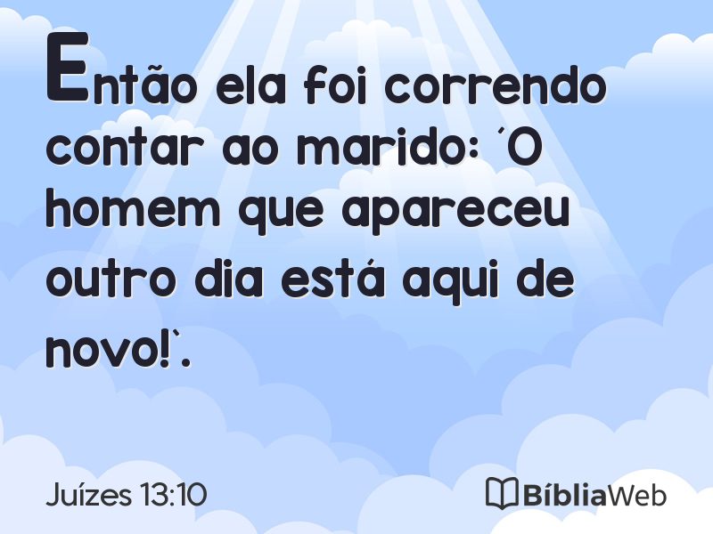 Juízes 13:10 em imagem para compartilhar
