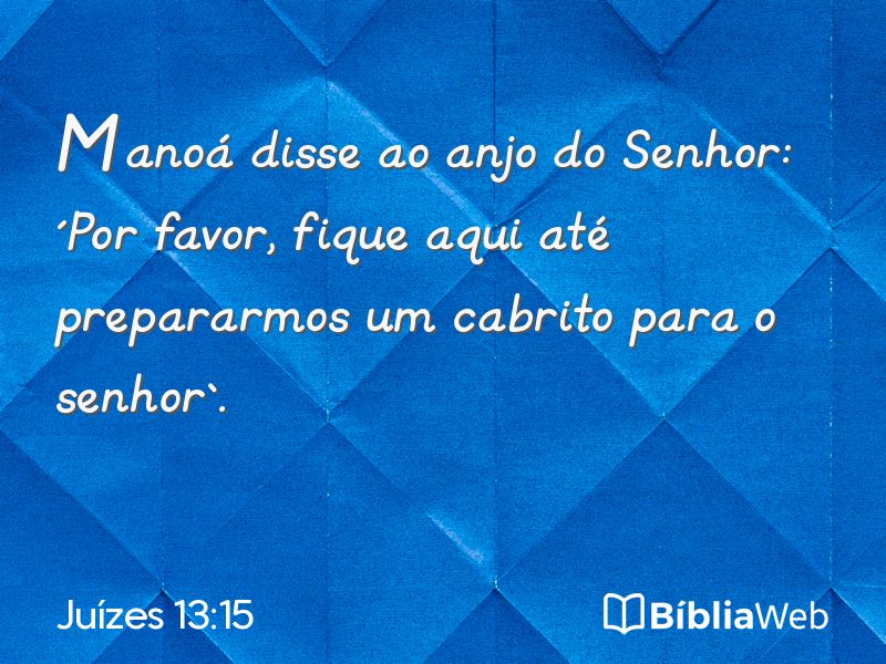 Juízes 13:15 em imagem para compartilhar