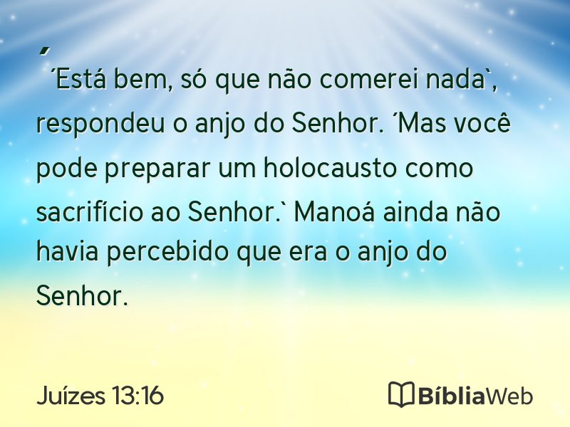 Juízes 13:16 em imagem para compartilhar