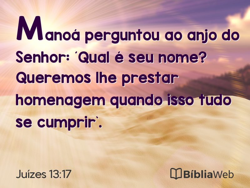 Juízes 13:17 em imagem para compartilhar