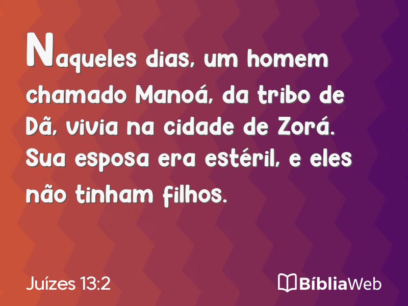 Juízes 13:2 em imagem para compartilhar