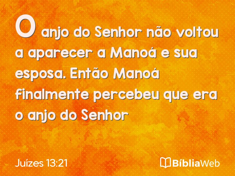 Juízes 13:21 em imagem para compartilhar