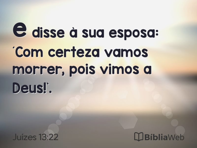 Juízes 13:22 em imagem para compartilhar