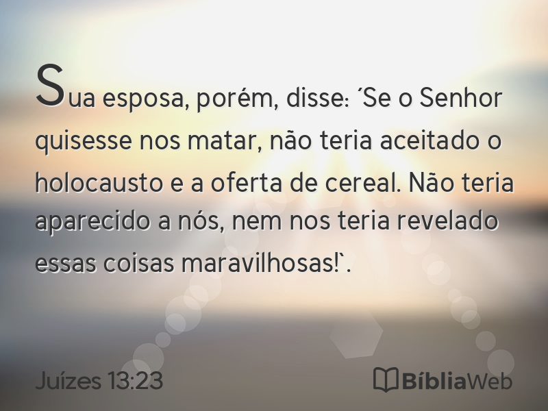 Juízes 13:23 em imagem para compartilhar