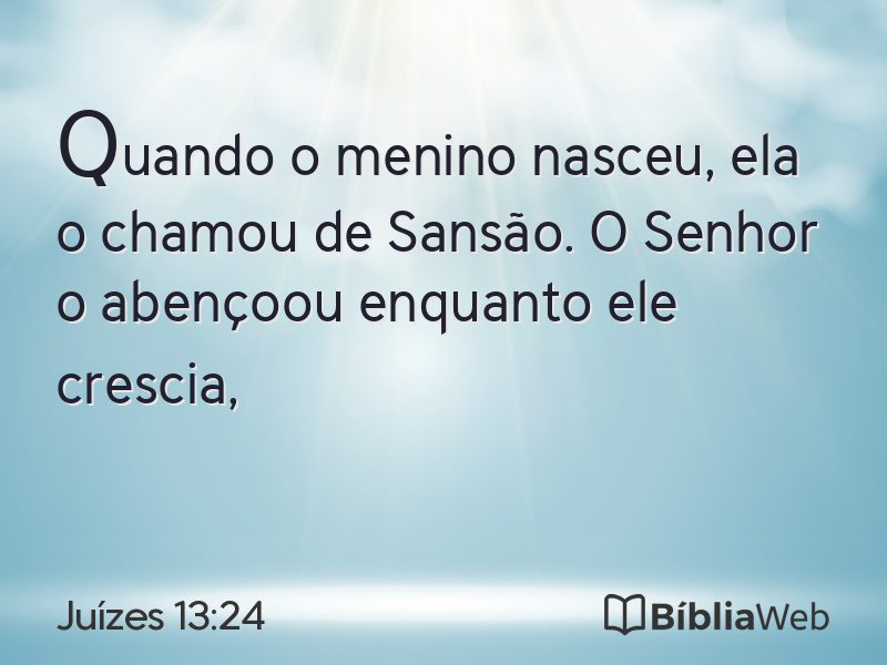 Juízes 13:24 em imagem para compartilhar