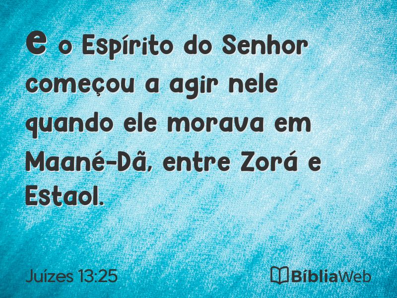 Juízes 13:25 em imagem para compartilhar