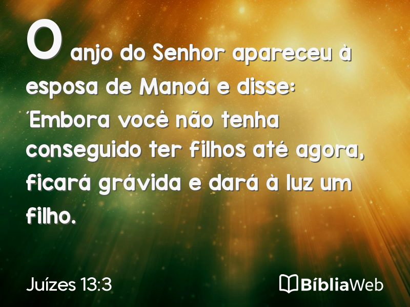 Juízes 13:3 em imagem para compartilhar
