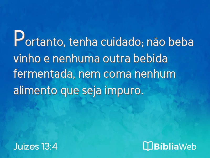 Juízes 13:4 em imagem para compartilhar