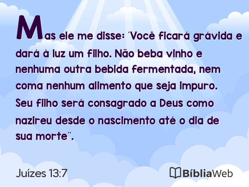 Juízes 13:7 em imagem para compartilhar