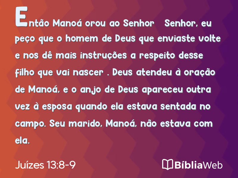 Juízes 13:8-9 em imagem para compartilhar
