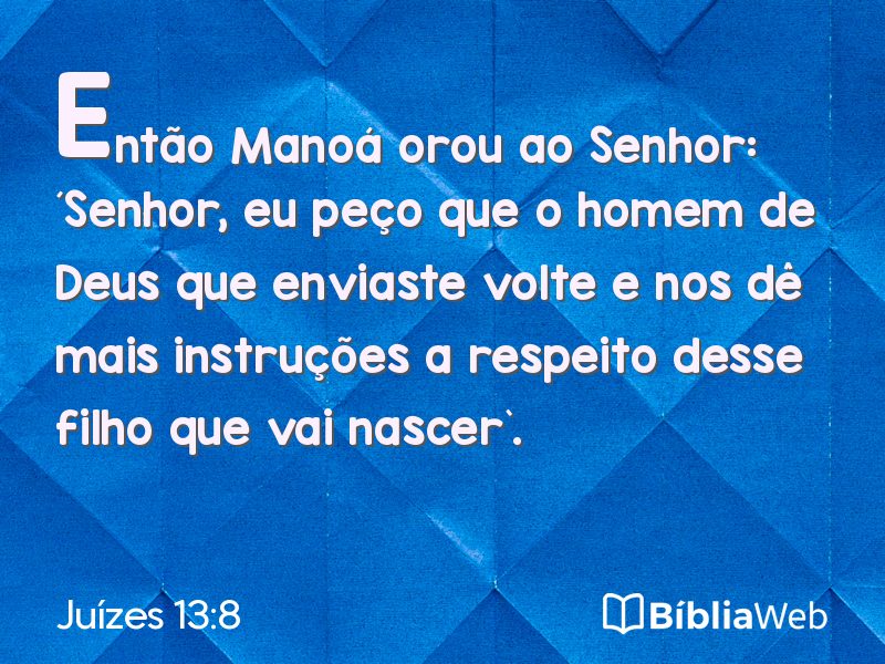 Juízes 13:8 em imagem para compartilhar