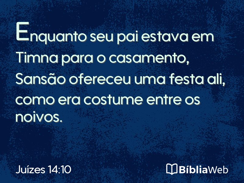 Juízes 14:10 em imagem para compartilhar