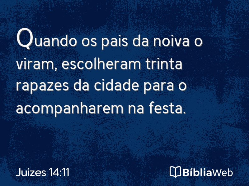 Juízes 14:11 em imagem para compartilhar