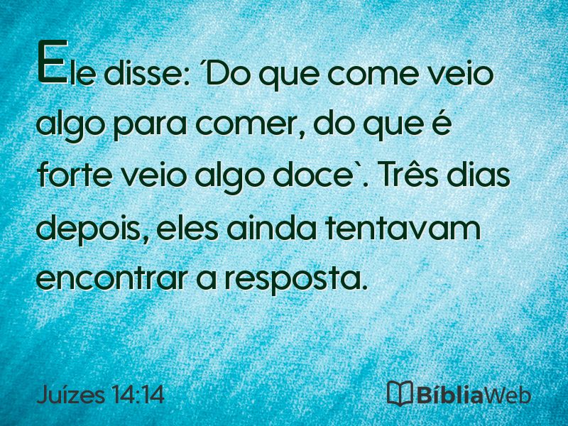 Juízes 14:14 em imagem para compartilhar