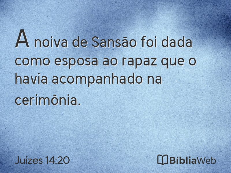 Juízes 14:20 em imagem para compartilhar