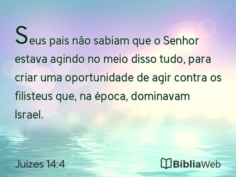Juízes 14:4 em imagem para compartilhar