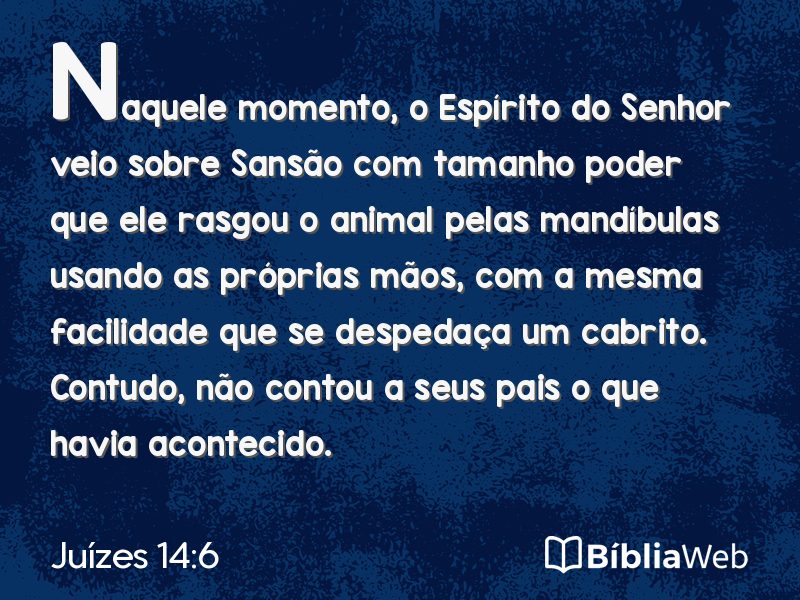 Juízes 14:6 em imagem para compartilhar