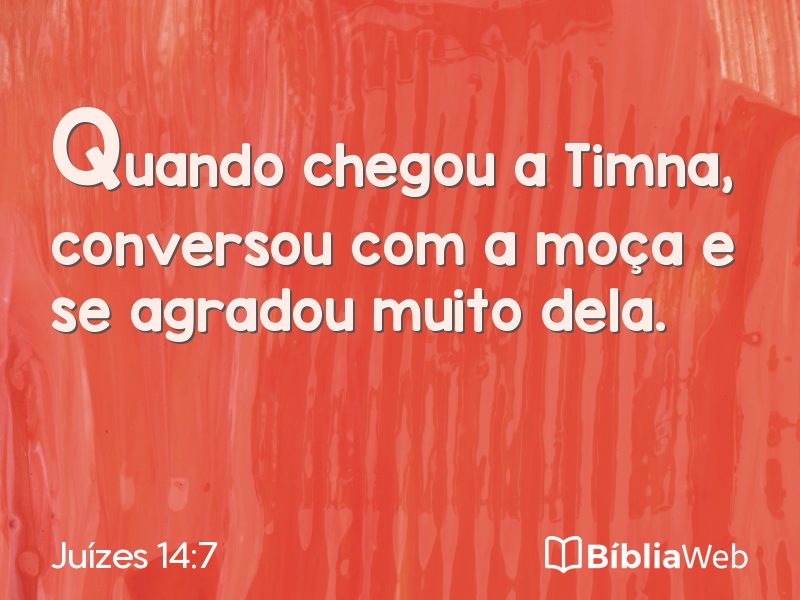 Juízes 14:7 em imagem para compartilhar