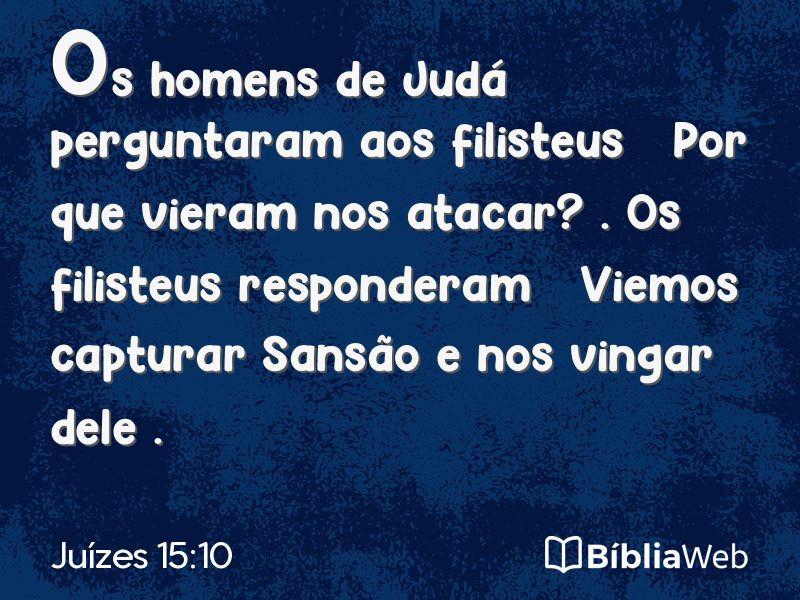 Juízes 15:10 em imagem para compartilhar
