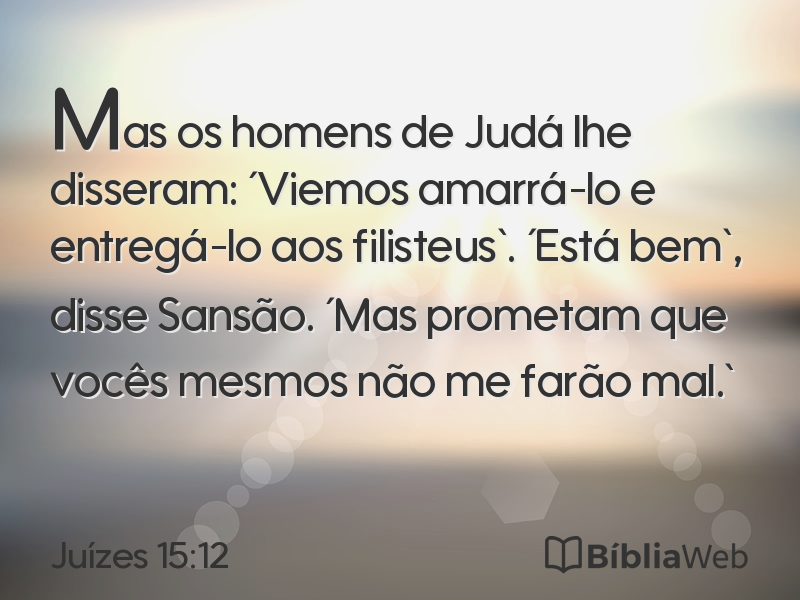 Juízes 15:12 em imagem para compartilhar