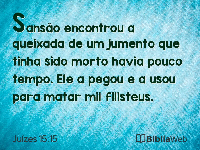 Juízes 15:15 em imagem para compartilhar