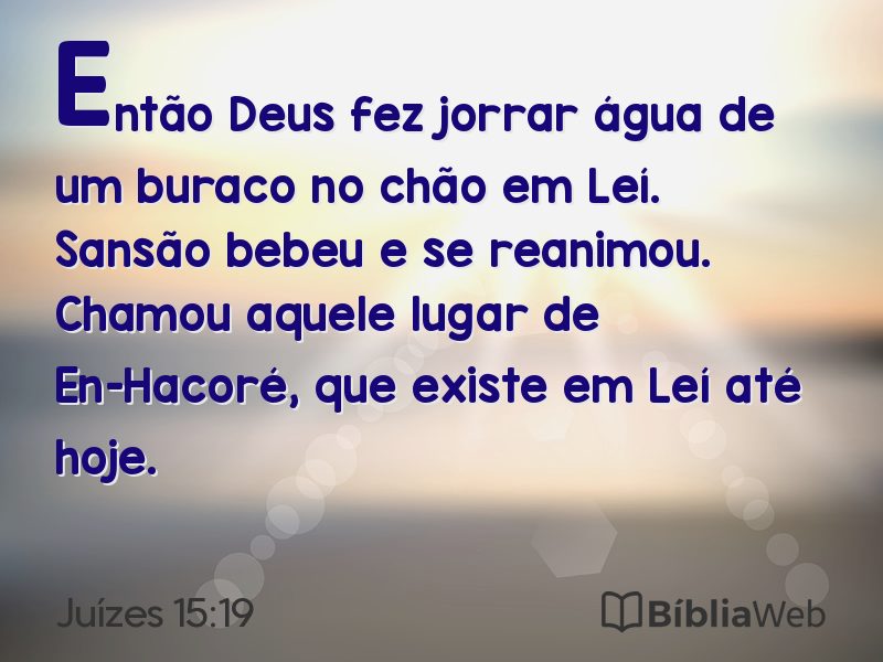 Juízes 15:19 em imagem para compartilhar