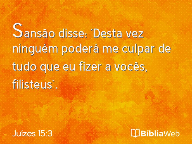 Juízes 15:3 em imagem para compartilhar
